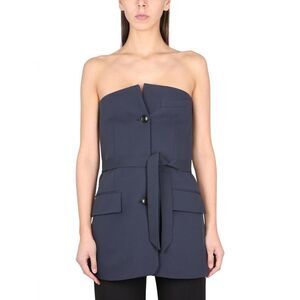 OUR LEGACY Women's Strapless Tailored Vest Women BLUE T-Shirts & Tops